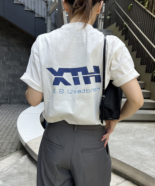HANDTEX/ハンドテックス】プリントロゴT（Tシャツ/カットソー
