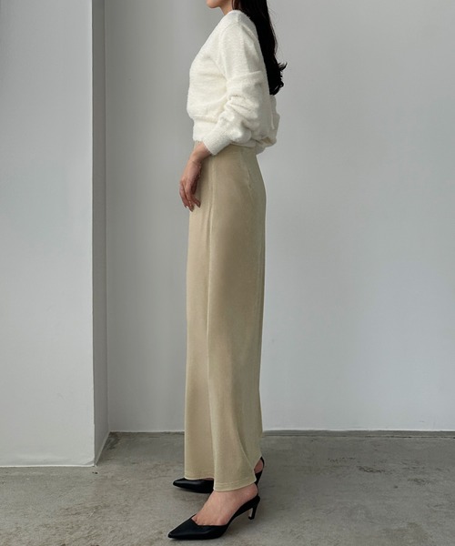 Louere（ルエレ）の「ハイウエストべロアナロースカート（スカート・レディース・クリーム/ブラック/ブラウン・X-LARGE/LARGE/MEDIUM/SMALL）」の15枚目の写真