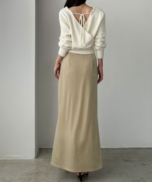 Louere（ルエレ）の「ハイウエストべロアナロースカート（スカート・レディース・クリーム/ブラック/ブラウン・X-LARGE/LARGE/MEDIUM/SMALL）」の16枚目の写真