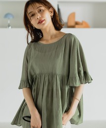 studio CLIP | ダブルフロント切り替えギャザーブラウス(シャツ/ブラウス)