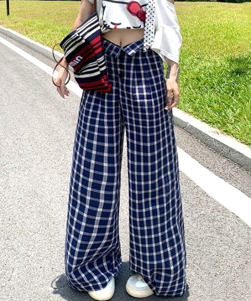 新品★2018AWヴィヴィアンウエストウッド チェック柄 ツイード ワイドパンツ Vivienne Westwood（ヴィヴィアンウエストウッド）の「TARTAN