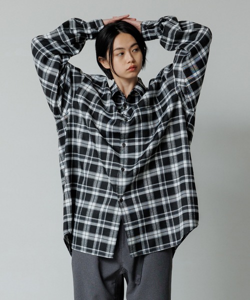 【新品】アダムエロペ　チェックシャツ セール/ブランド古着】長袖シャツ（シャツ/ブラウス）｜ADAM ET