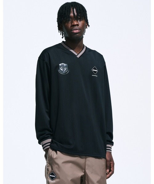 F.C.Real Bristol（エフシーレアルブリストル）の「EXHIBITION L/S GAME SHIRT（Tシャツ/カットソー・メンズ・ブラック/ライトブルー/ホワイト・SMALL/MEDIUM/LARGE/X-LARGE/XX-LARGE）」の5枚目の写真