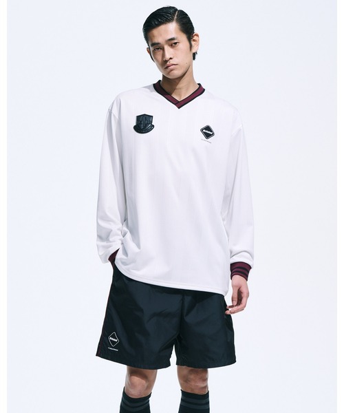 F.C.Real Bristol（エフシーレアルブリストル）の「EXHIBITION L/S GAME SHIRT（Tシャツ/カットソー・メンズ・ブラック/ライトブルー/ホワイト・SMALL/MEDIUM/LARGE/X-LARGE/XX-LARGE）」の9枚目の写真