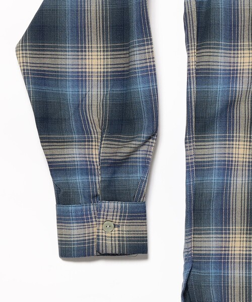BEAMS(ビームス)の「オンブレチェック オープンカラー シャツ(シャツ/ブラウス・メンズ・ライトグレー/ネイビー・S/M/L/XL)」の11枚目の写真