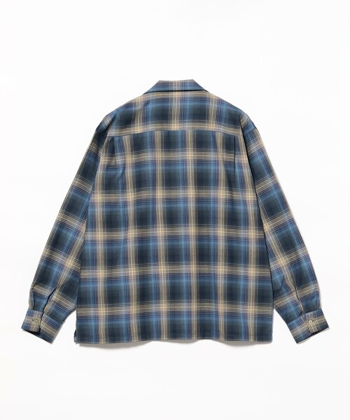BEAMS(ビームス)の「オンブレチェック オープンカラー シャツ(シャツ/ブラウス・メンズ・ライトグレー/ネイビー・S/M/L/XL)」の12枚目の写真