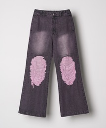 AIVER（アイバー）の「AIVER　オーバーダイフレアダメージデニム（デニムパンツ）」