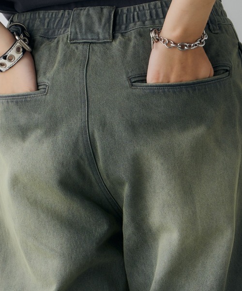 AIVER（アイバー）の「AIVER　オーバーダイフレアダメージデニム（デニムパンツ・メンズ・グリーン/パープル/ブラック・LARGE/MEDIUM/SMALL）」の21枚目の写真