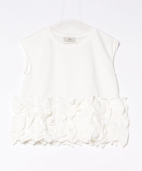 M y u(ミュー)の「SUSO OHANA T-shirt(Tシャツ/カットソー・レディース・ホワイト系1/ホワイト系2/ブラック系1/ブラック系2・FREE)」の22枚目の写真
