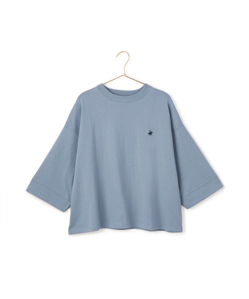 BEVERLY HILLS POLO CLUB（ビバリーヒルズポロクラブ）の「【BEVERLY HILLS POLO CLUB/ビバリーヒルズポロクラブ】ワイドスリーブTシャツ（Tシャツ/カットソー・レディース・チャコールグレー/ホワイト/サックスブルー・38）」の4枚目の写真