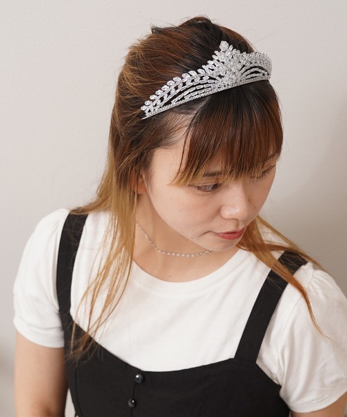 セール】クリスタル シルバー プリンセス クイーン ティアラ / Crystal