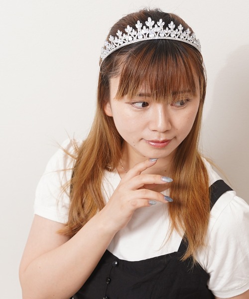 ティアラ セール】クリスタル シルバー プリンセス クイーン ティアラ / Crystal