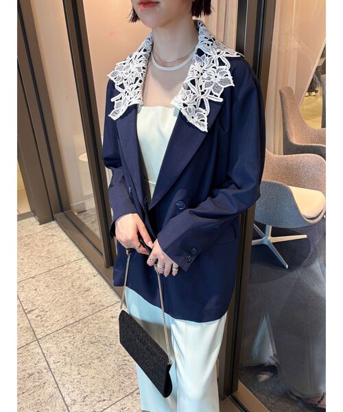 LAGUNAMOON（ラグナムーン）の「レースデタッチドカラージャケット（テーラードジャケット・レディース・ブラック/ベージュ/ネイビー・FREE）」の11枚目の写真