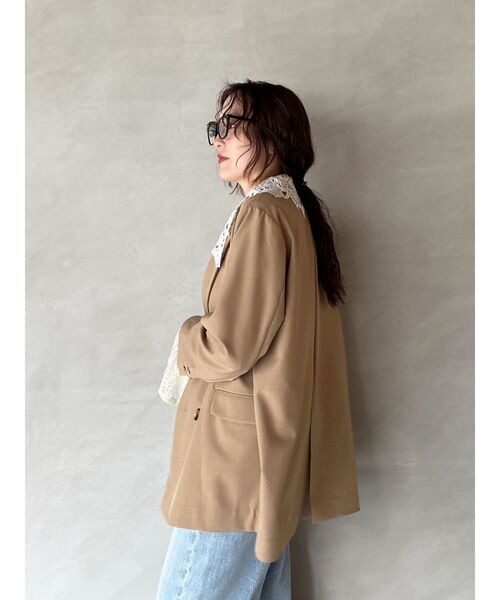 LAGUNAMOON（ラグナムーン）の「レースデタッチドカラージャケット（テーラードジャケット・レディース・ブラック/ベージュ/ネイビー・FREE）」の17枚目の写真