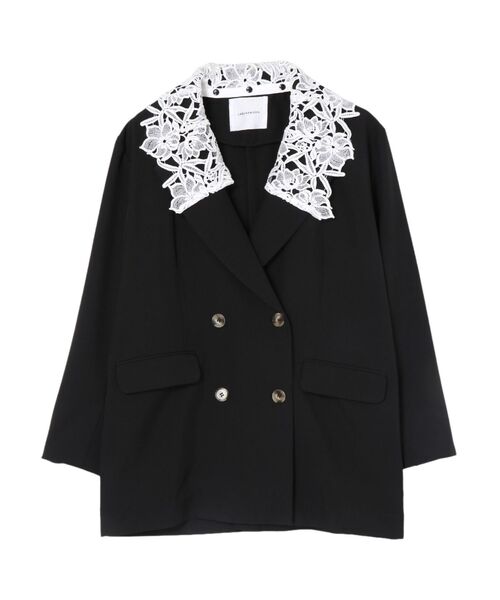 LAGUNAMOON（ラグナムーン）の「レースデタッチドカラージャケット（テーラードジャケット・レディース・ブラック/ベージュ/ネイビー・FREE）」の5枚目の写真