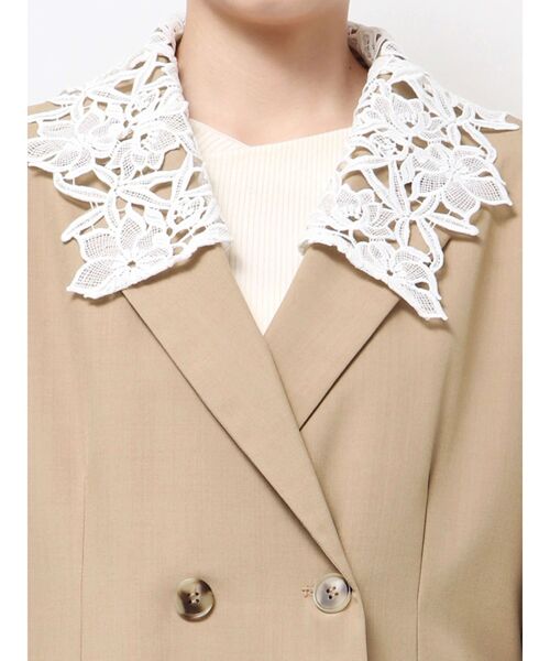 セール】レースデタッチドカラージャケット（テーラードジャケット