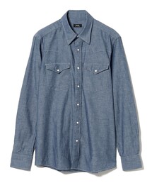 コットン シャンブレー ウエスタンシャツ