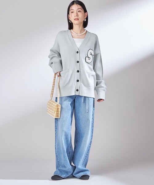 手洗い可能〉サガラ ワッペン レタード カーディガン（カーディガン