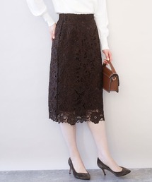 OFUON le MK | フラワーレースタイトスカート/洗える(スカート)