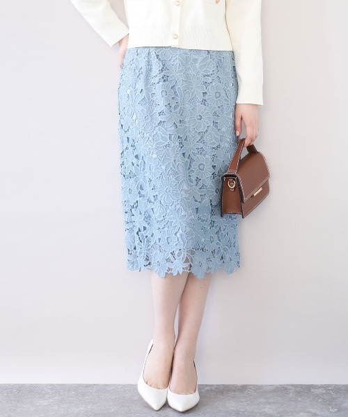 オフオン（OFUON）/フラワーレースタイトスカート/洗える フラワーレースタイトスカート/洗える（スカート）｜OFUON（オフオン