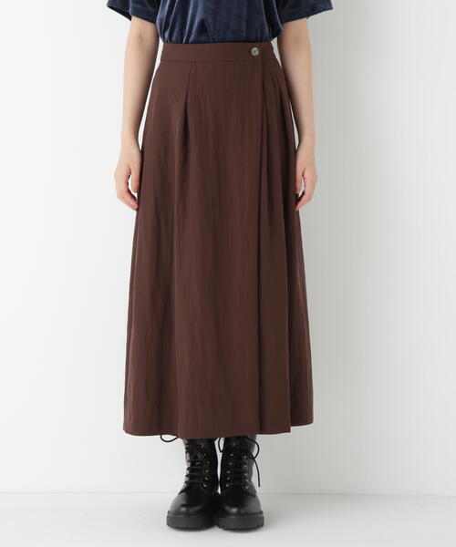 human woman（ヒューマンウーマン）の「◆ランダムタックスカート（スカート・レディース・ブラウン/グレー・SMALL/MEDIUM）」の4枚目の写真