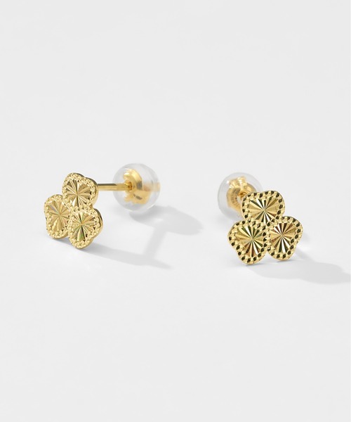 Jewel closet by L&Co.(ジュエルクローゼットバイエルアンドコー)の「K18 モチーフ ピアス【動画あり】(ピアス(両耳用)・レディース・ゴールド系2/ゴールド系3/ゴールド系1・FREE)」の8枚目の写真