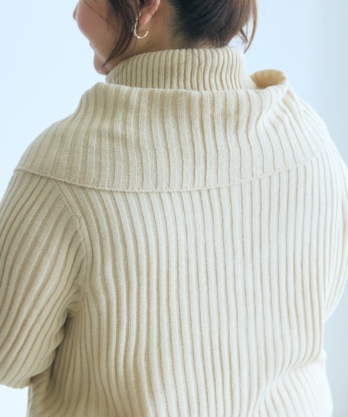 SMILE LAND(スマイルランド)の「<大きいサイズ>【らめちゃんコラボ】2点セット(ニットワンピース+ニットカーディガン)JERRY SELECT(ワンピース・レディース・ベージュ/チャコールグレー・3L/L/LL/4L/5L)」の21枚目の写真