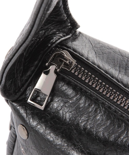 3.3 Field Trip （3.3フィールドトリップ）の「3.3 Field Trip／ミニマルリベバック（ハンドバッグ・レディース・ブラック/グレー・FREE）」の7枚目の写真