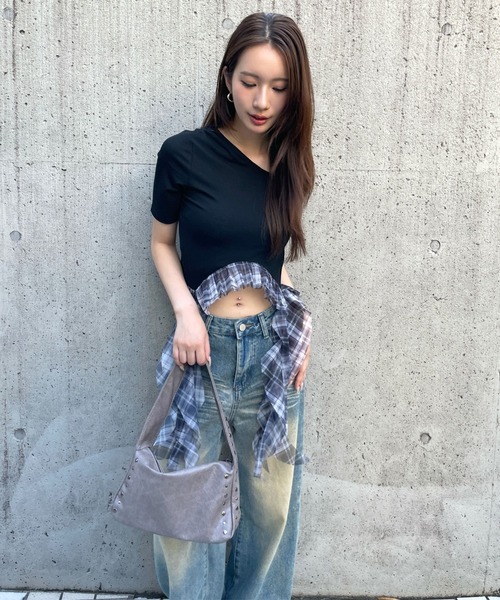 3.3 Field Trip （3.3フィールドトリップ）の「3.3 Field Trip／ミニマルリベバック（ハンドバッグ・レディース・ブラック/グレー・FREE）」の19枚目の写真