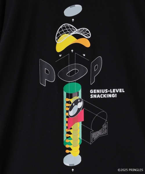 LOWRYS FARM(ローリーズファーム)の「【LFM(U)】PRINGLES/PTTLS 589264(Tシャツ/カットソー・メンズ・ホワイト/ブラック・MEDIUM/LARGE)」の3枚目の写真