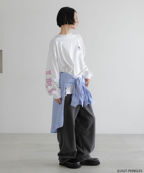 LOWRYS FARM(ローリーズファーム)の「【LFM(U)】PRINGLES/PTTLS 589264(Tシャツ/カットソー・メンズ・ホワイト/ブラック・MEDIUM/LARGE)」の16枚目の写真