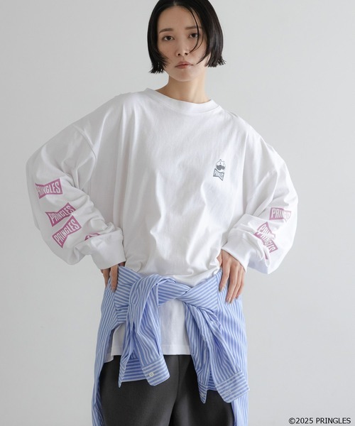 LOWRYS FARM(ローリーズファーム)の「【LFM(U)】PRINGLES/PTTLS 589264(Tシャツ/カットソー・メンズ・ホワイト/ブラック・MEDIUM/LARGE)」の18枚目の写真