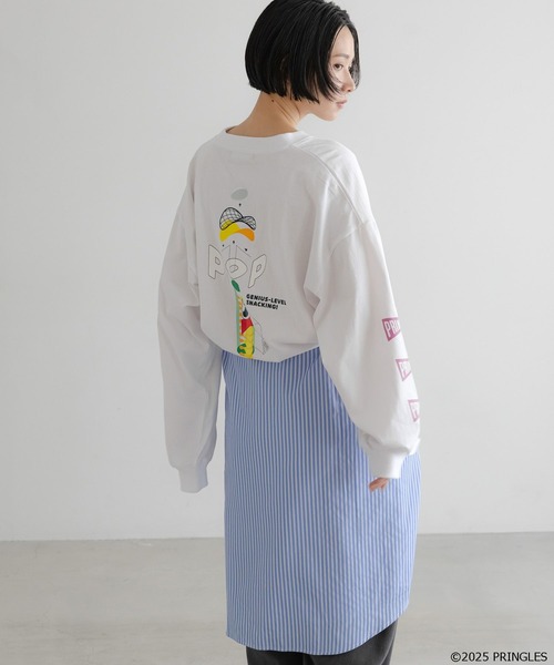 LOWRYS FARM(ローリーズファーム)の「【LFM(U)】PRINGLES/PTTLS 589264(Tシャツ/カットソー・メンズ・ホワイト/ブラック・MEDIUM/LARGE)」の19枚目の写真
