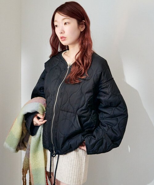 セール】【リバーシブル】キルティングミドルジャケット（ブルゾン