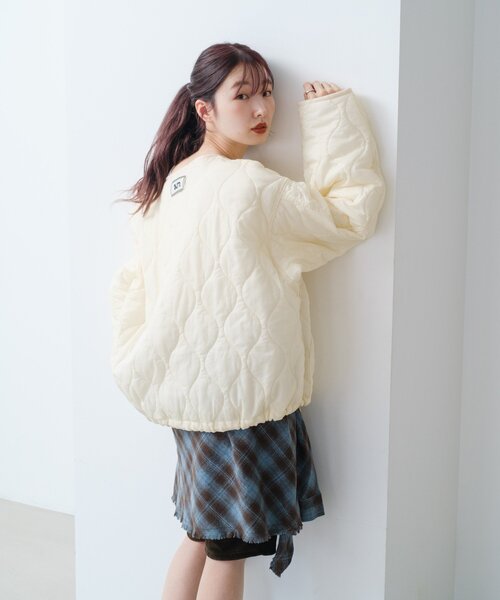 セール】【リバーシブル】キルティングミドルジャケット（ブルゾン