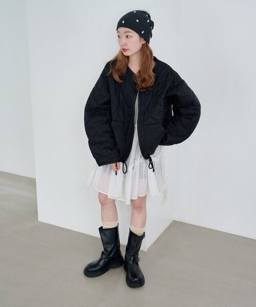 セール】【リバーシブル】キルティングミドルジャケット（ブルゾン