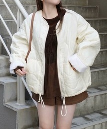 Kastane（カスタネ）の「【リバーシブル】キルティングミドルジャケット（ブルゾン）」