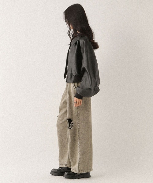 Heather（ヘザー）の「ダメージスウェットパンツ　586832（スウェットパンツ・レディース・スミクロ/グレー系その他/グレー・FREE）」の9枚目の写真