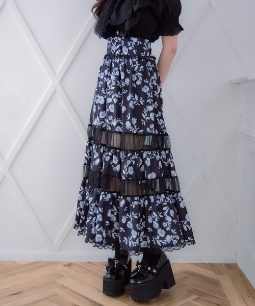 セール】シアー切り替えロングスカート（スカート）｜ROJITA（ロジータ