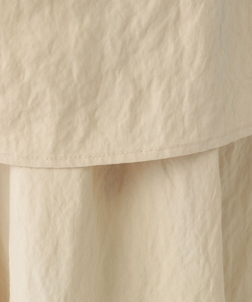 A part by（アパートバイ）の「サイドタックノースリセットアップ（パンツドレス・レディース・ライトベージュ/ブラック/ベージュ・FREE）」の8枚目の写真