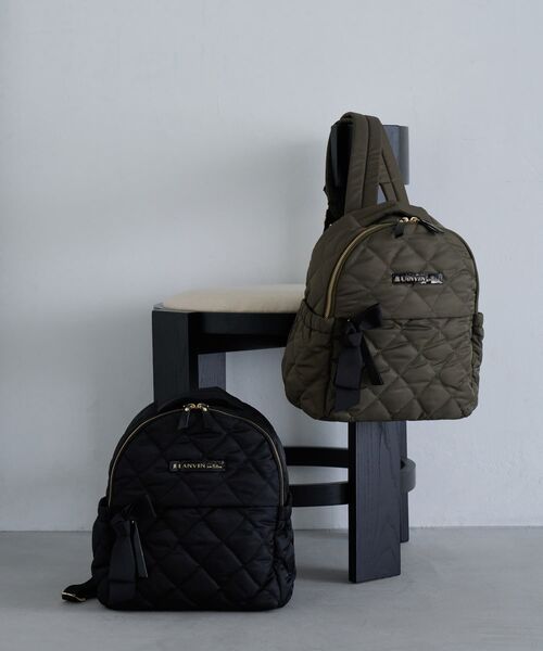 LANVIN en Bleu（ランバンオンブルー）の「オルセー　パデッドリュック（トートバッグ・レディース・チャコールグレー・FREE）」の2枚目の写真