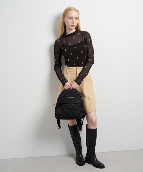 LANVIN en Bleu（ランバンオンブルー）の「オルセー　パデッドリュック（トートバッグ・レディース・チャコールグレー・FREE）」の13枚目の写真