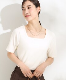 Cutie Blonde | 【S-LL/ひんやり/前後2WAY】シンプルだから使いやすい テレコTシャツ(Tシャツ/カットソー)