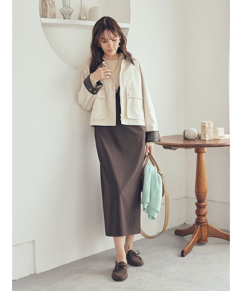 【美品】ミラオーウェン　ショートテントシルエットハンティングジャケット　ブラウン ショートテントシルエットハンティングジャケット(ジャケット