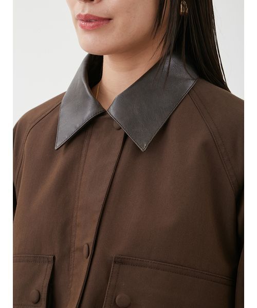 【美品】ミラオーウェン　ショートテントシルエットハンティングジャケット　ブラウン ショートテントシルエットハンティングジャケット(ジャケット