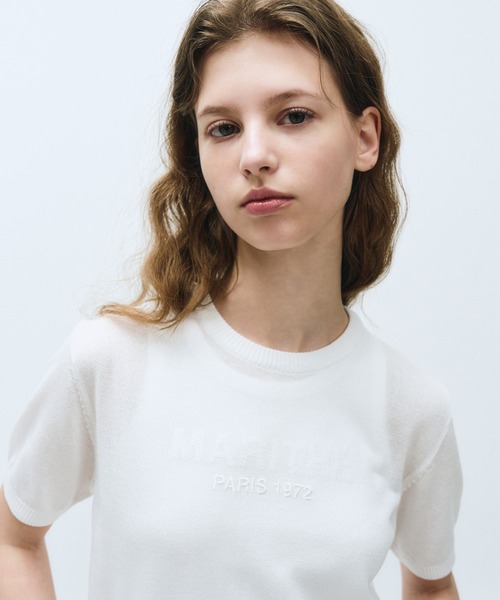MARITHE + FRANCOIS GIRBAUD(マリテフランソワジルボー)の「W SEE THROUGH HALF KNIT(ニット/セーター・レディース・White/Black・SMALL/MEDIUM)」の4枚目の写真