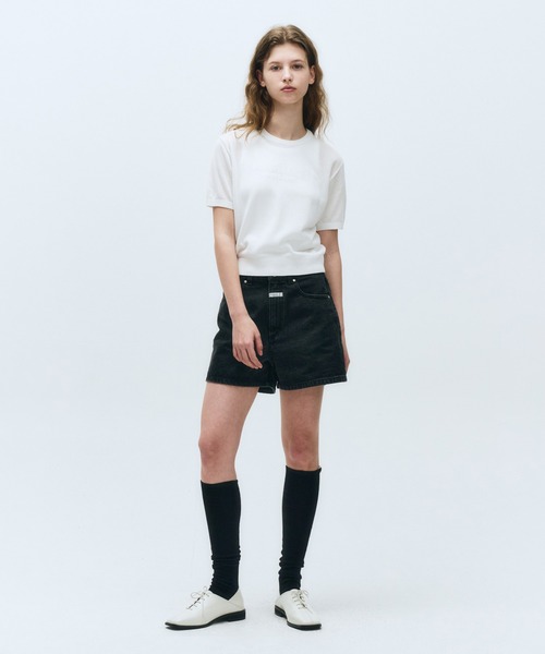 MARITHE + FRANCOIS GIRBAUD(マリテフランソワジルボー)の「W SEE THROUGH HALF KNIT(ニット/セーター・レディース・White/Black・SMALL/MEDIUM)」の6枚目の写真