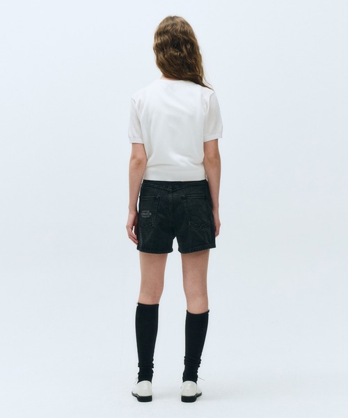 MARITHE + FRANCOIS GIRBAUD(マリテフランソワジルボー)の「W SEE THROUGH HALF KNIT(ニット/セーター・レディース・White/Black・SMALL/MEDIUM)」の7枚目の写真