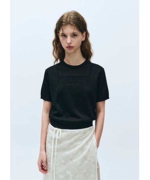 MARITHE + FRANCOIS GIRBAUD(マリテフランソワジルボー)の「W SEE THROUGH HALF KNIT(ニット/セーター・レディース・White/Black・SMALL/MEDIUM)」の11枚目の写真