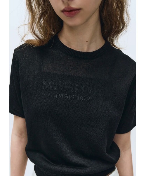 MARITHE + FRANCOIS GIRBAUD(マリテフランソワジルボー)の「W SEE THROUGH HALF KNIT(ニット/セーター・レディース・White/Black・SMALL/MEDIUM)」の14枚目の写真